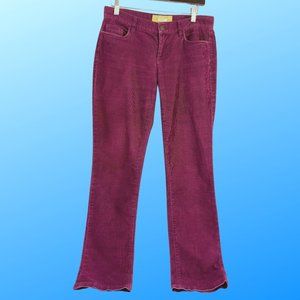 J. Crew Pants Purple Corduroy Sz 28 R Matchstick Eggplant
